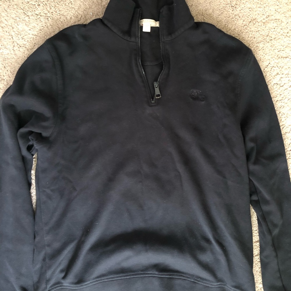 Black Burberry Quarterzip